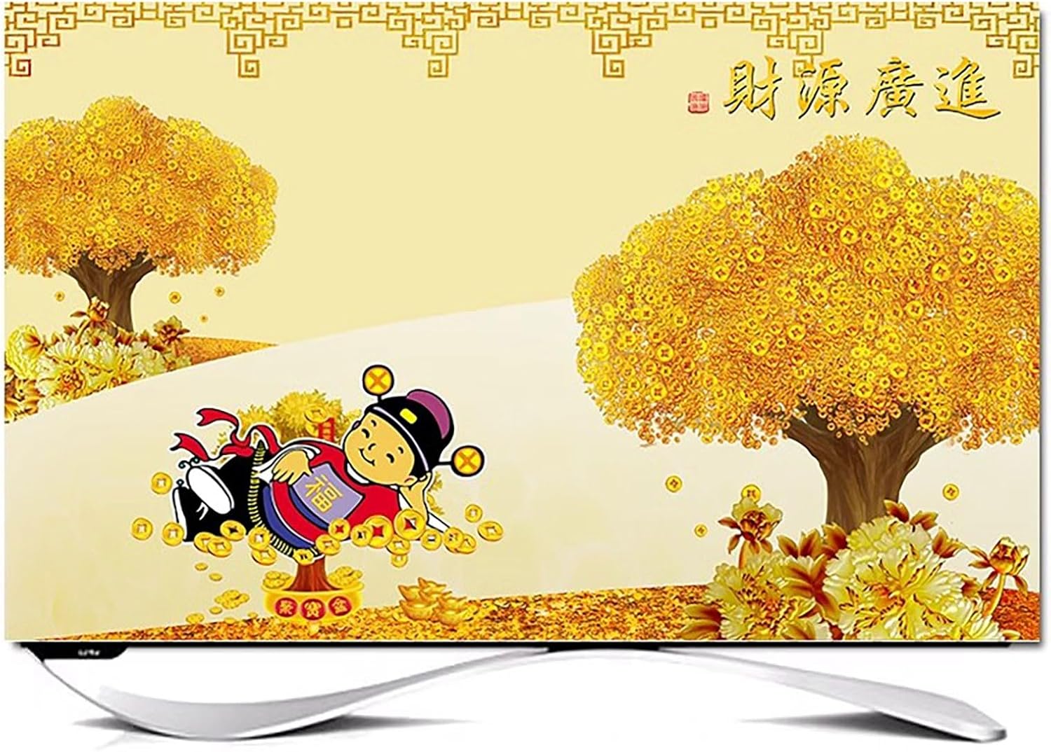 Art Printing TV Dust Cover for 32-85Inches Indoor TV Use