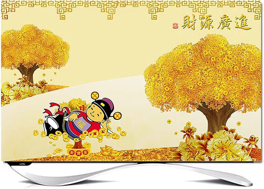 Art Printing TV Dust Cover for 32-85Inches Indoor TV Use