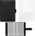 15 PCS A6 Binder Pockets with PU Leather Notebook Binder Cover