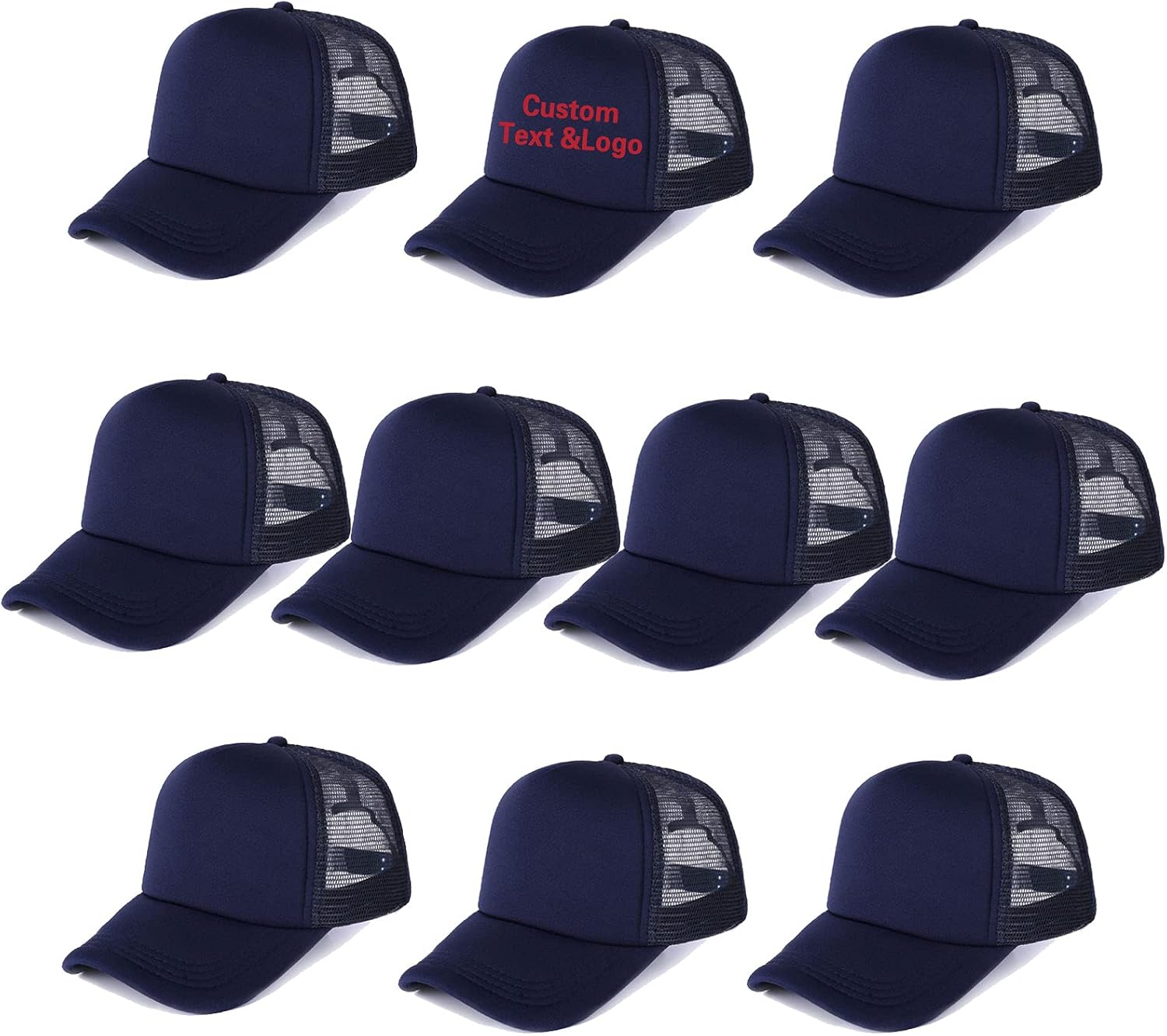 Ultrafun 10 Pack Trucker Hats for Men Women - Adjustable Caps