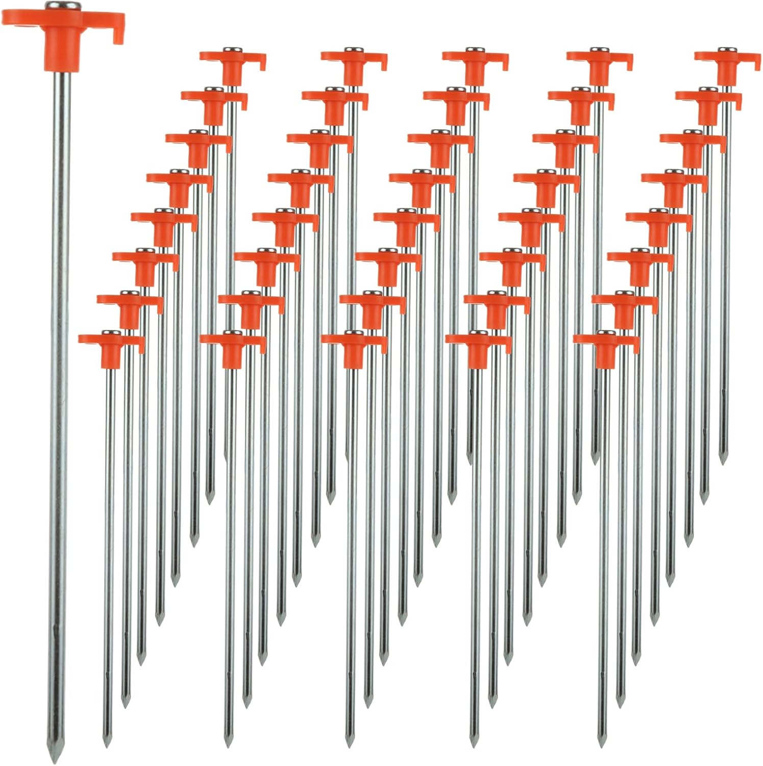 40PCS Heavy Duty Tent Stakes - Non-Rust Galvanized Pegs for Secure Outdoor Setup