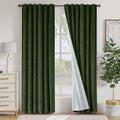 Luxury Moss Green Blackout Curtains 90 - Lined, Insulated, Stylish