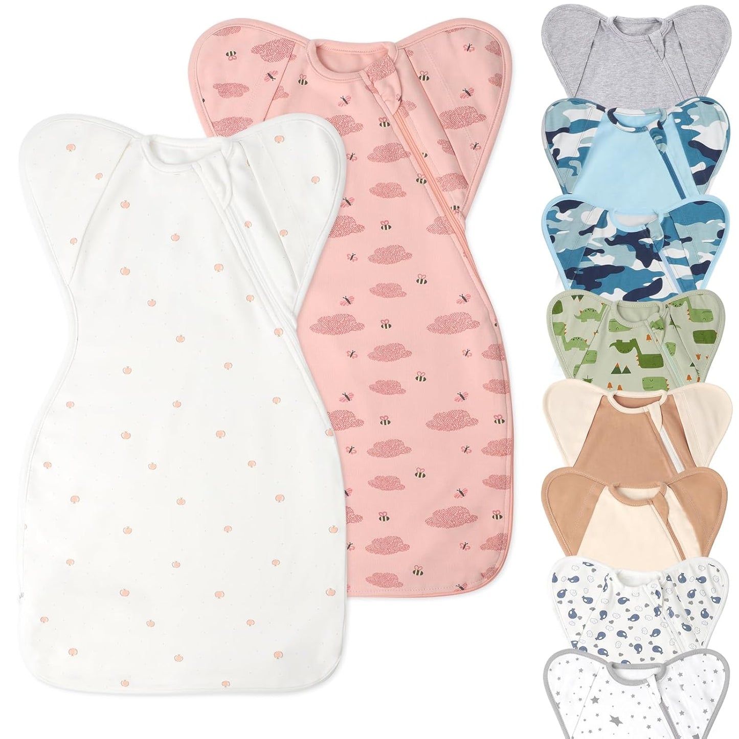 Premium Soft Cotton Swaddle Blanket for Newborns - 2 Pack