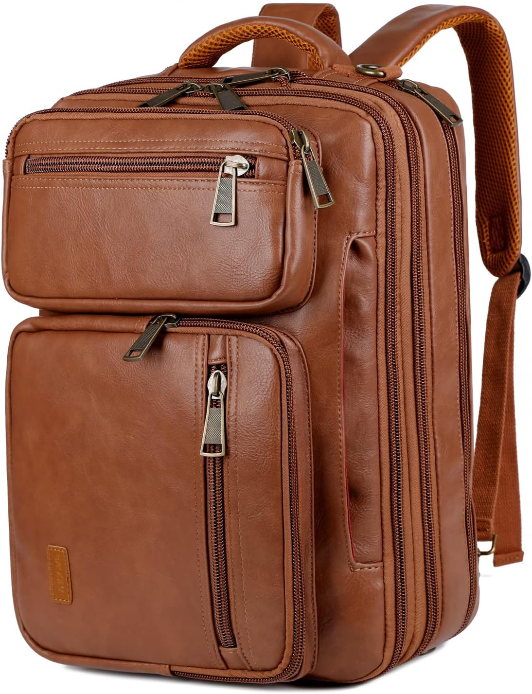 Vegan Leather Laptop Backpack Briefcase Hybrid for Travel