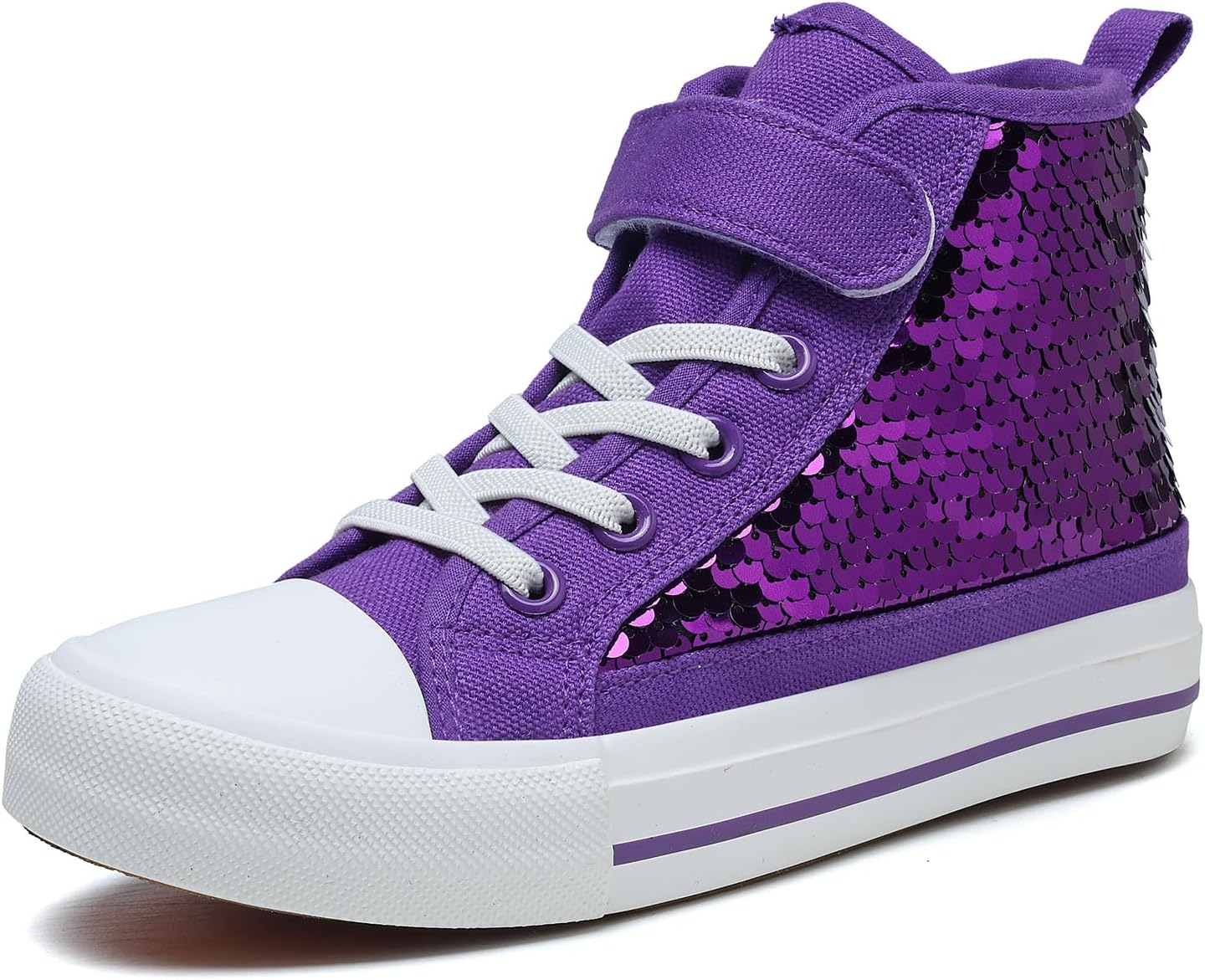 Zoroadke Kids Sparkle Sequins High Top Casual Shoes for Fun