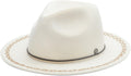Pineapple&Star Sun Straw Fedora Beach Hat UPF50 (Style B6ND)