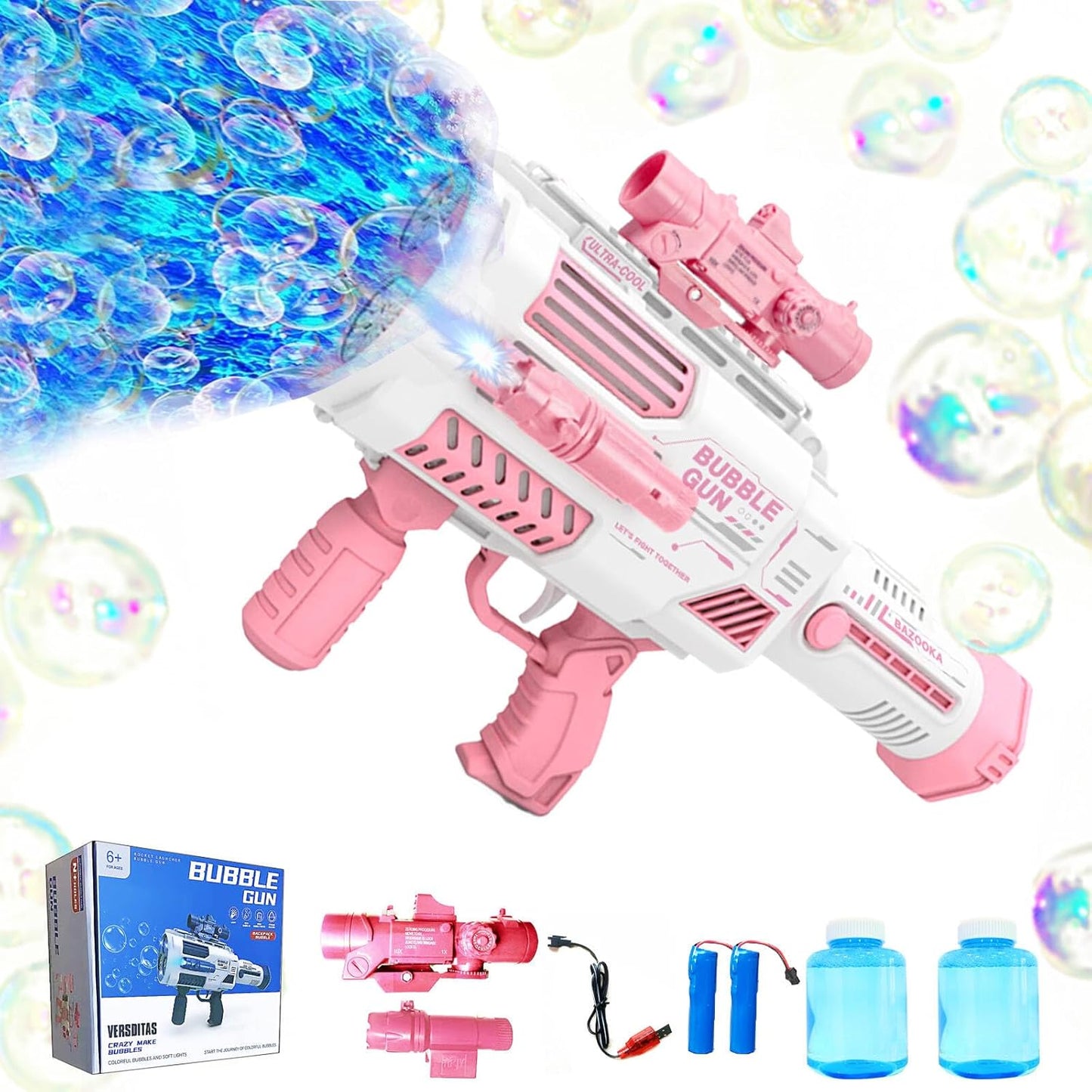 Automatic Gatling Bubble Gun for Endless Fun in Summer Parties
