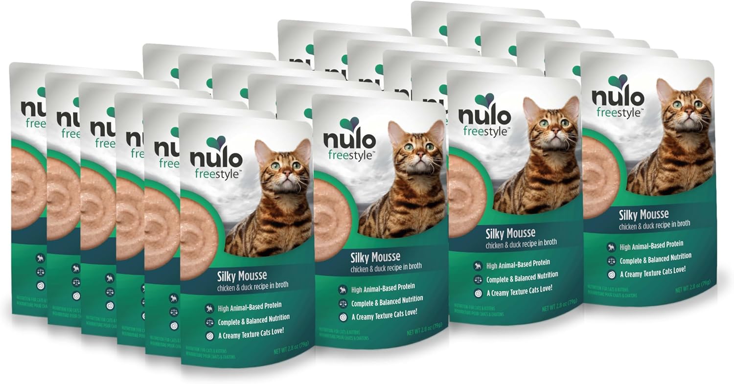 Nulo Freestyle Wet Cat Food 24 Pack Mousse for All Cats