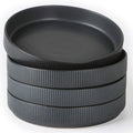 famiware Star 8.25 in Pasta Bowls Set of 4 - Matte Dark Charcoal