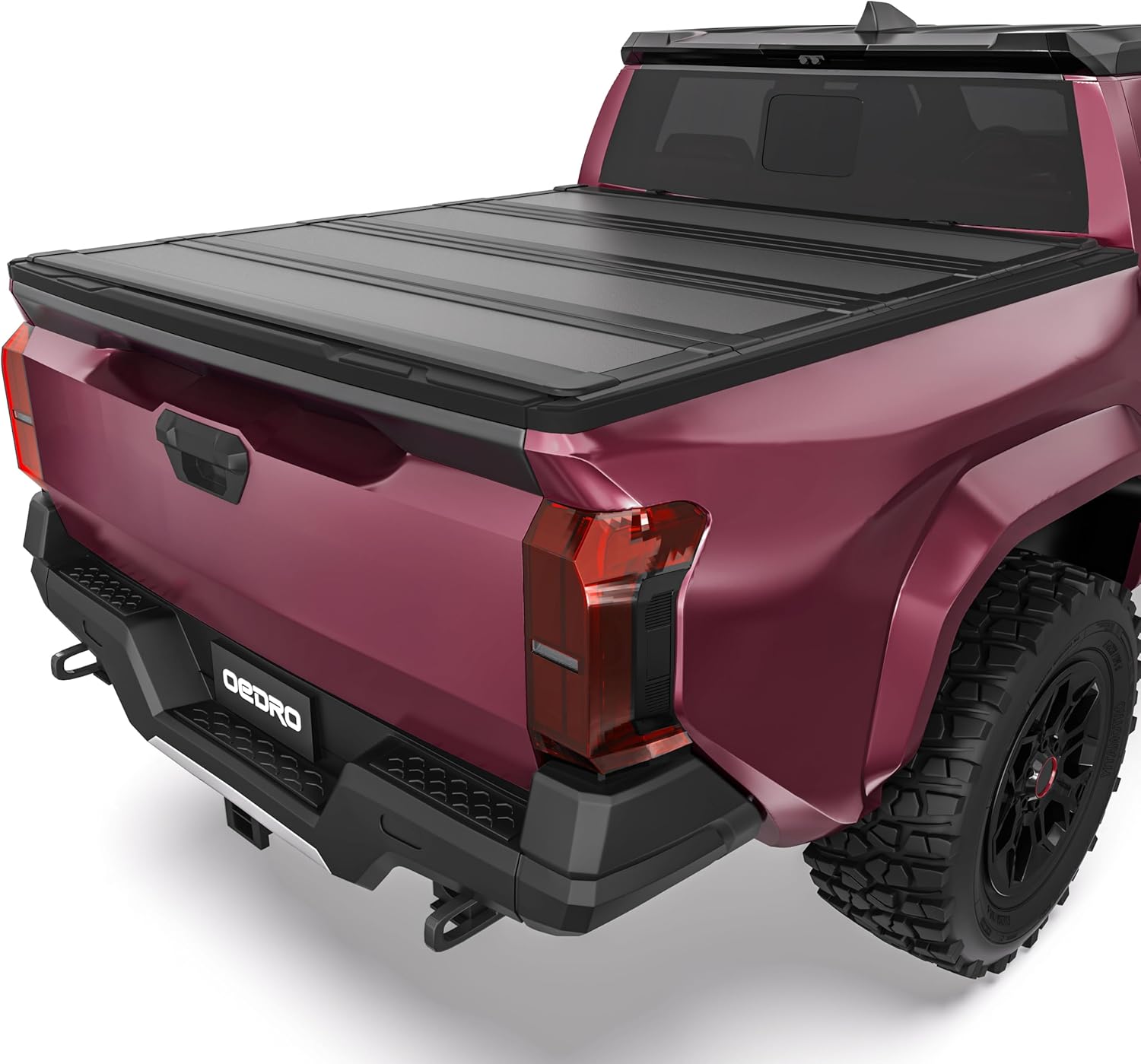 OEDRO Low-Profile Hard Quad-Fold Tonneau Cover for Tacoma