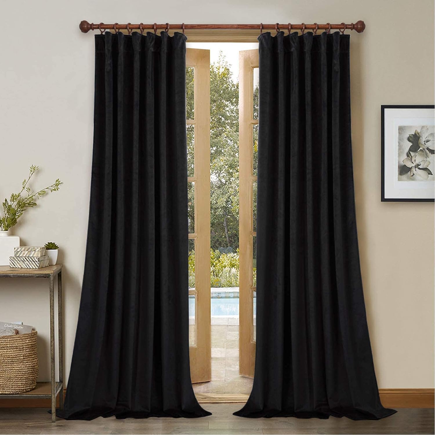 StangH Blackout Curtains for Bedroom - Velvet Panels