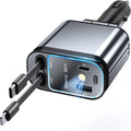 4 in 1 Retractable Car Charger 69W with Starry Light - Compact Fast
