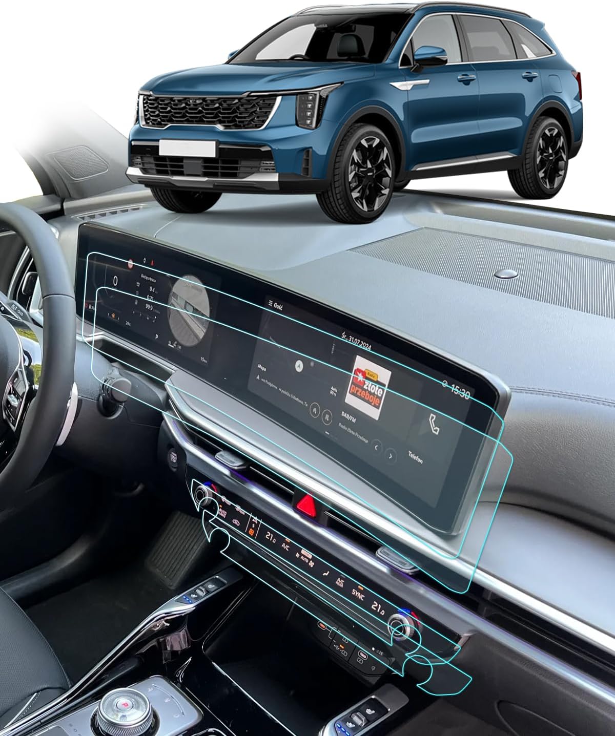 2024 2025 Sorento Screen Protector - High Sensitivity & Clarity