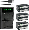 Kastar NP-F770 Battery 3-Pack and LTD2 Charger - High Capacity Power