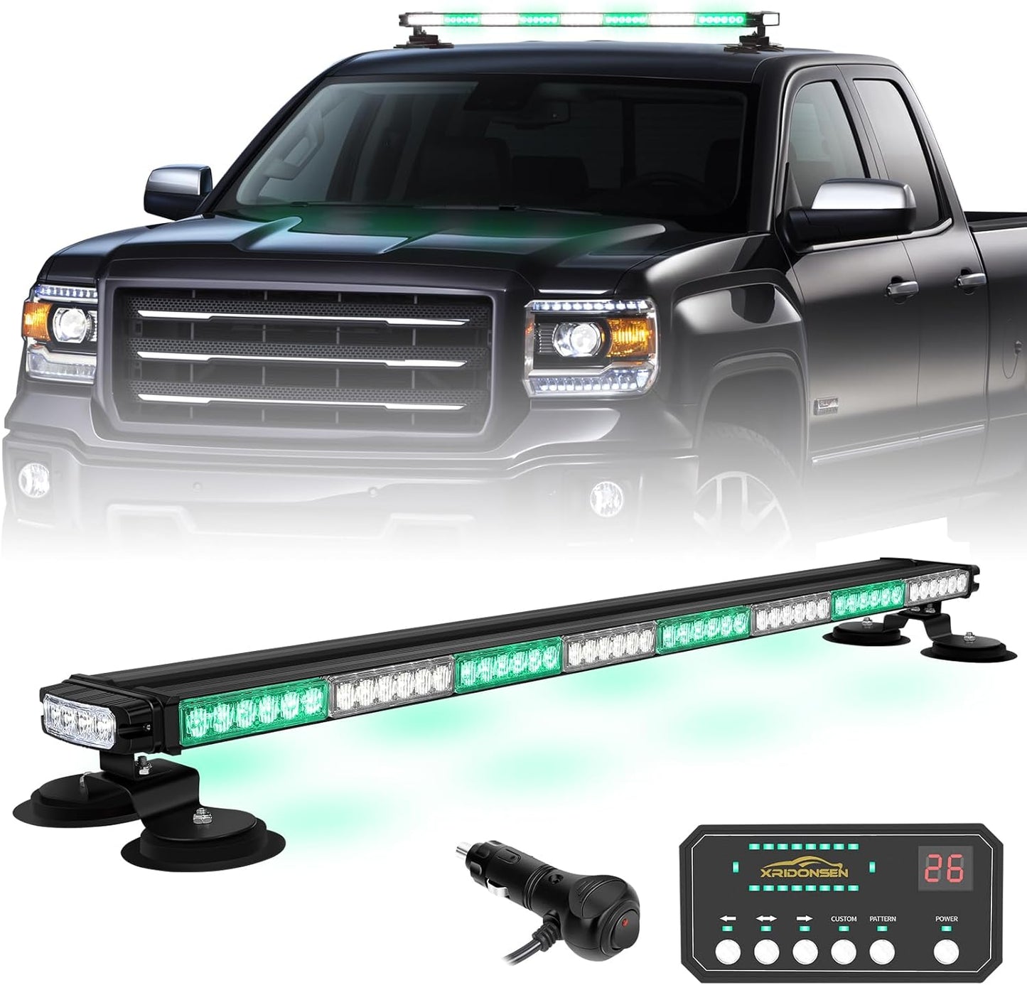 XRIDONSEN 37 Inch Emergency Lights for Firefighter Vehicles