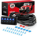 Nilight 5 Gang LED Light Bar Wiring Harness Kit - Heavy Duty Relay
