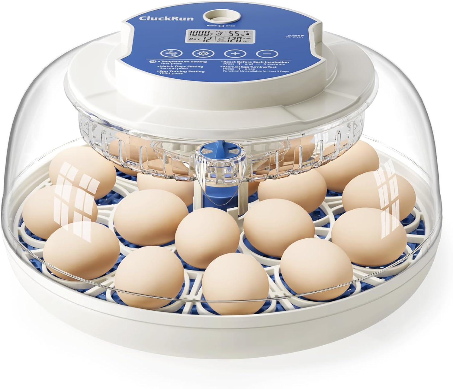 18 Egg Incubator with Automatic Turning and Humidity Control