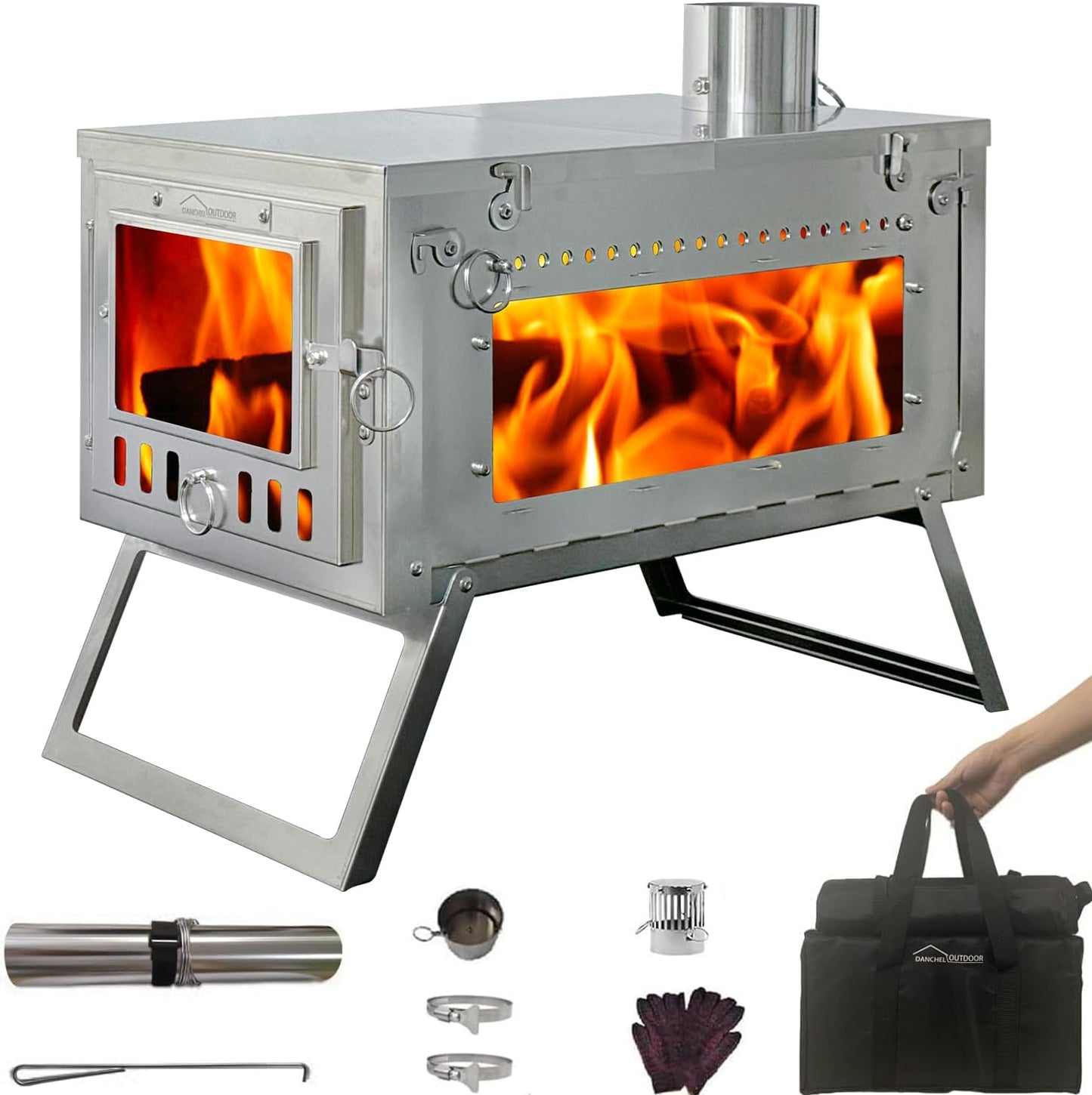 DANCHEL OUTDOOR Portable Stainless Steel Stove