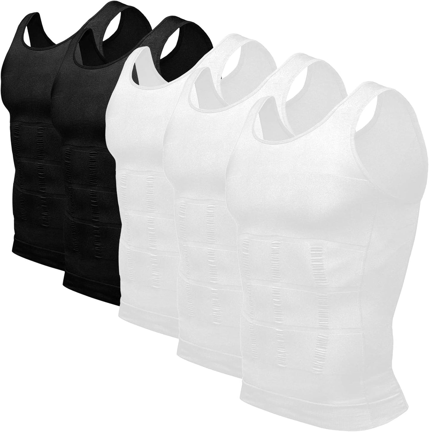 Odoland Mens Compression Shirt for Slimming Tummy Control