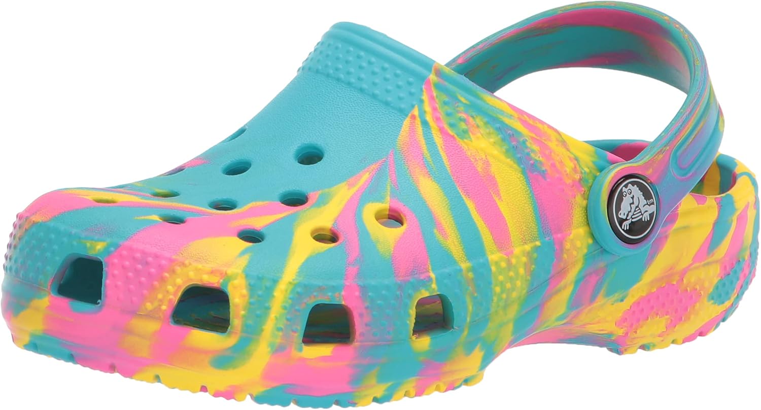 Crocs Kids' Classic Marbled Tie-Dye Clog for Unique Style