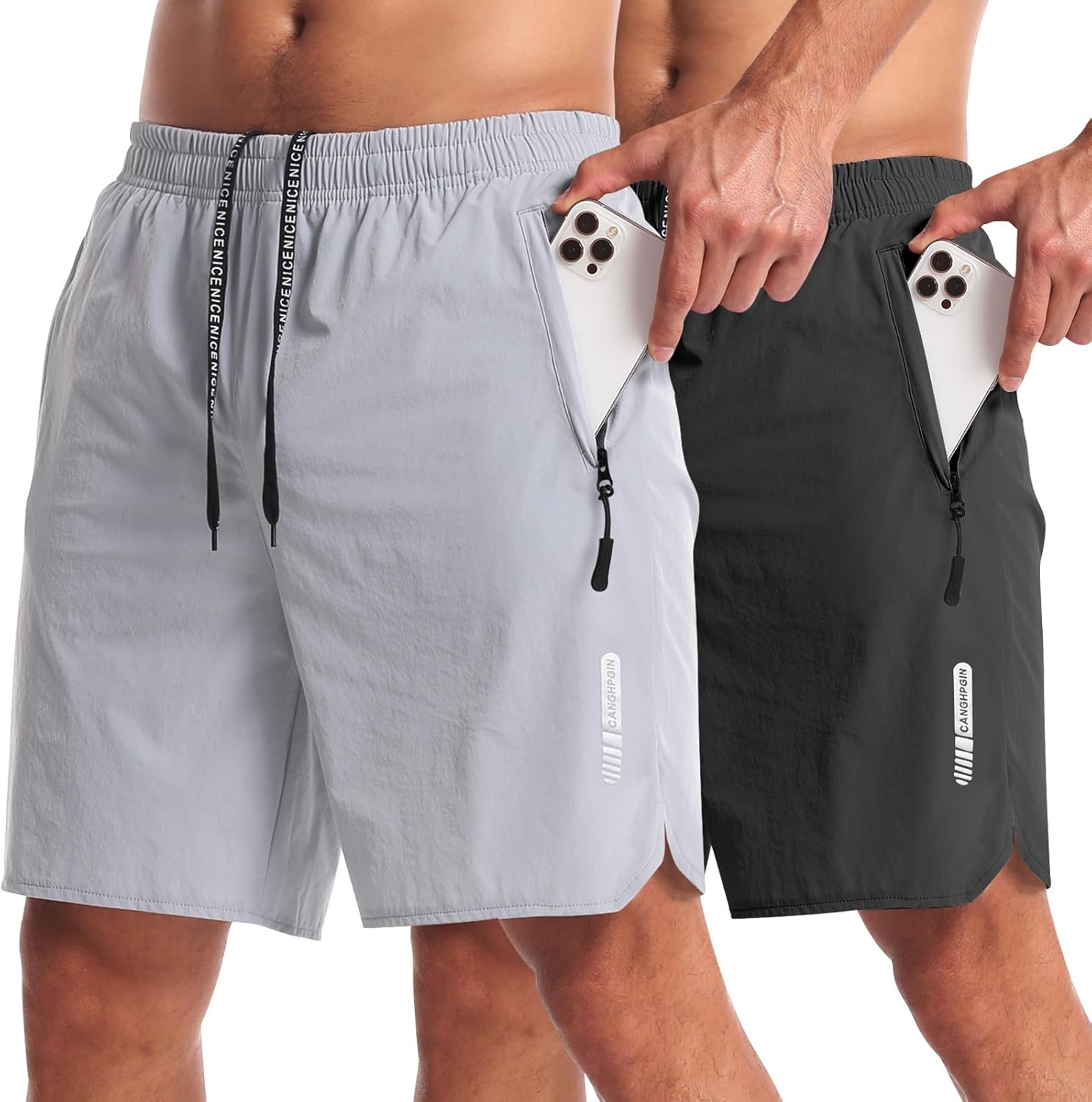 CANGHPGIN 2 Pack Mens Workout Athletic Shorts for All Activities