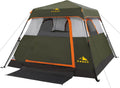 4-Person Instant Cabin Tent - Quick Setup 60s, Weatherproof