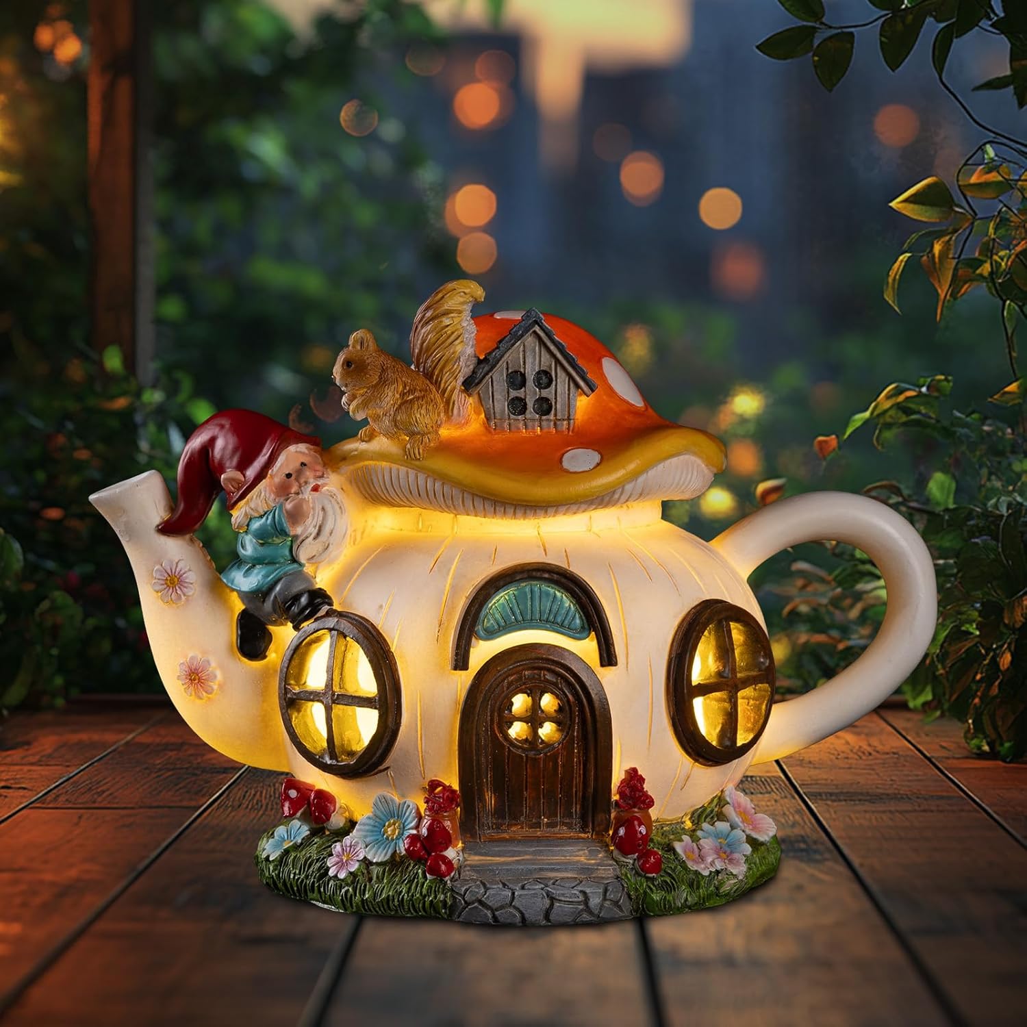 Mushroom Fairy House Garden Decor Solar Light for Outdoor Spaces
