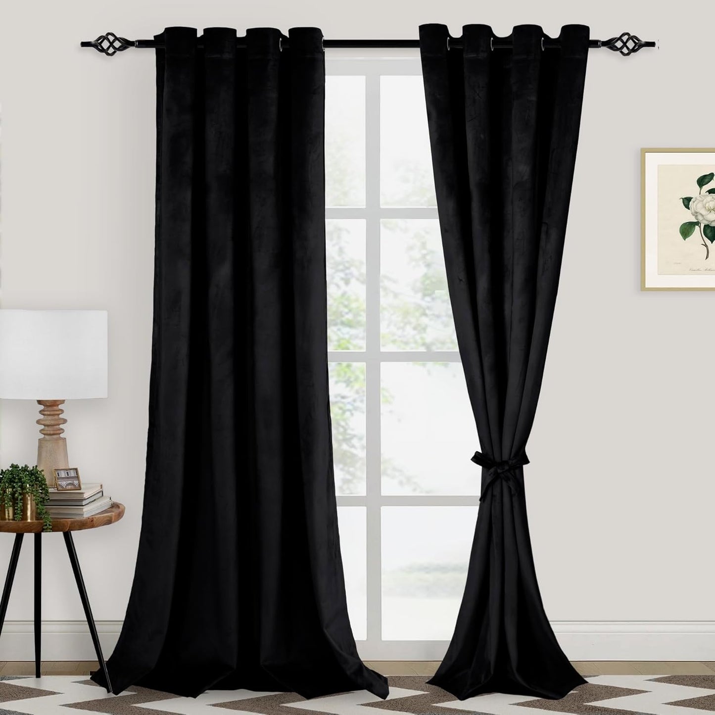 2-Pack 120 Blackout Velvet Curtains - Thermal Insulated Darkening Panels
