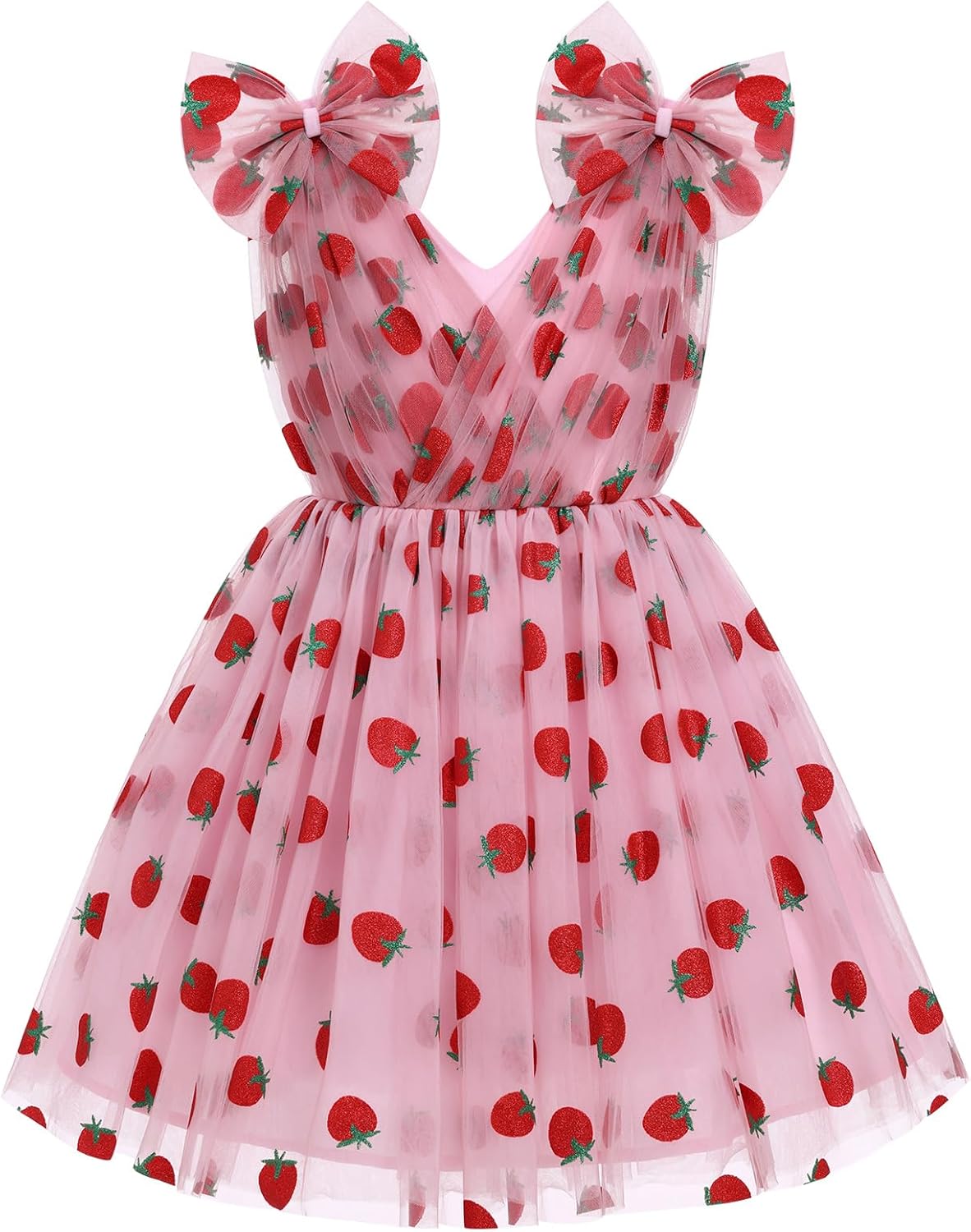 Toddler Girls Butterfly Dress with Sparkle Sequins for Parties