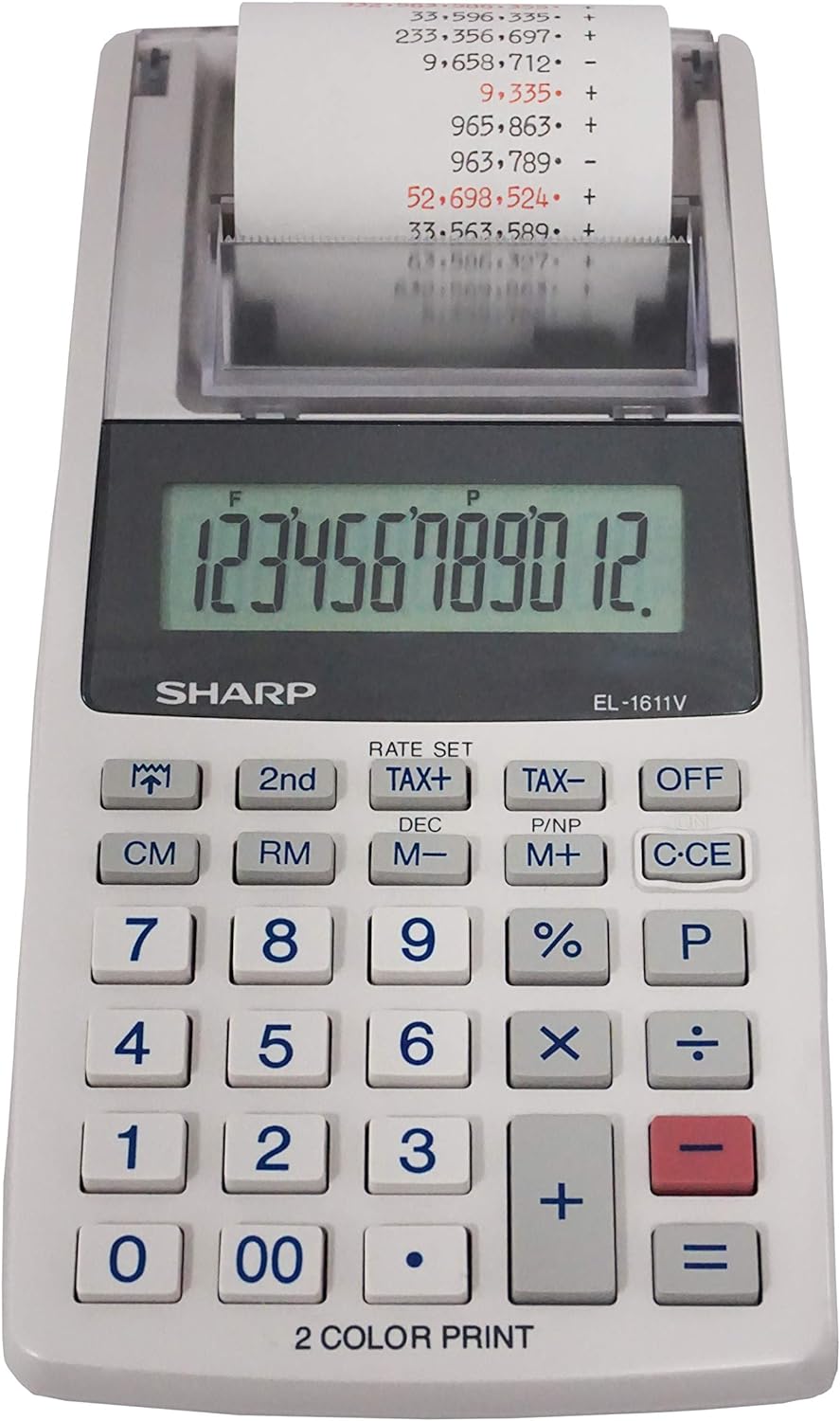 Sharp Handheld Printing Calculator - Tax Functions, Large Display