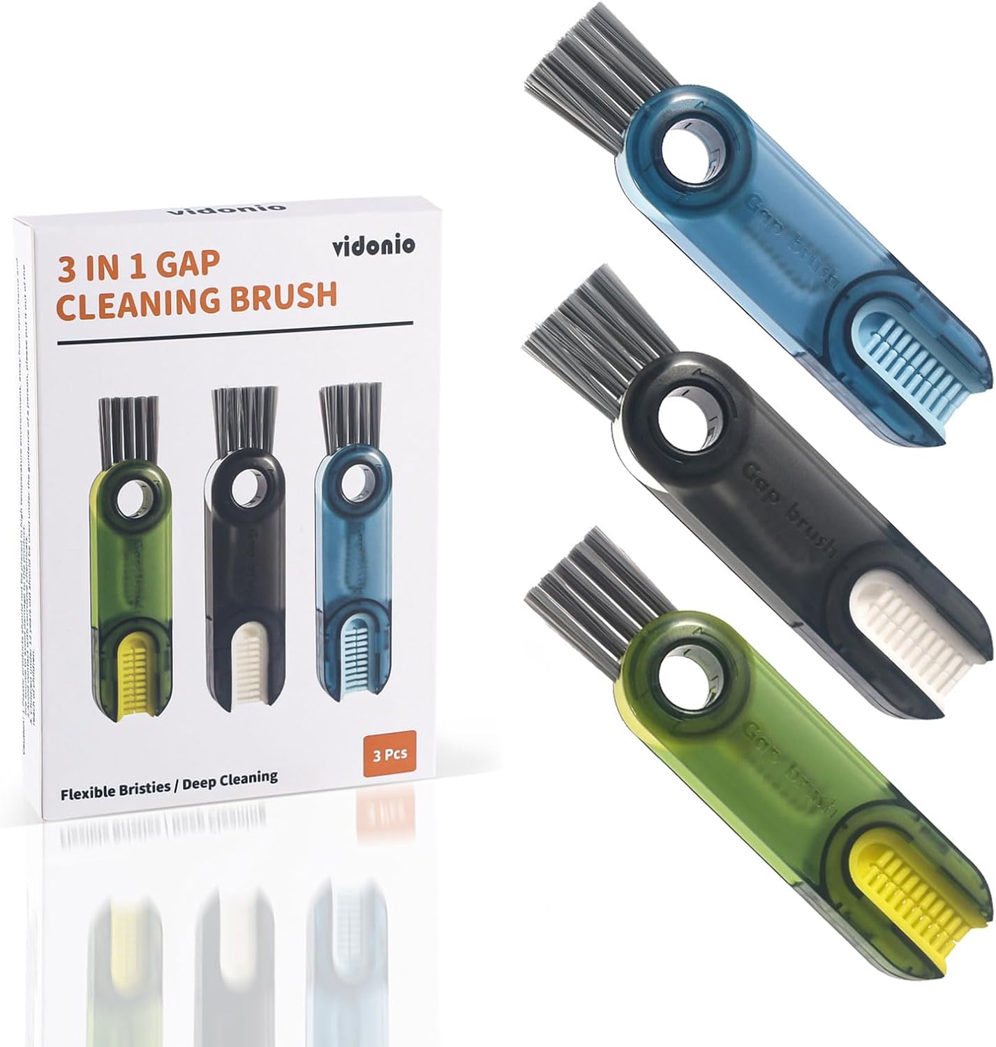 3-in-1 Silicone Brush Set - Gap Cleaner & More!