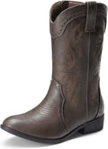 Cowgirl Boots for Girls Boys Mid Calf Cowboy Style - Easy Zip On