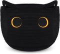 Cute Black Cat Round Basket for Baby Laundry and Toy Storage