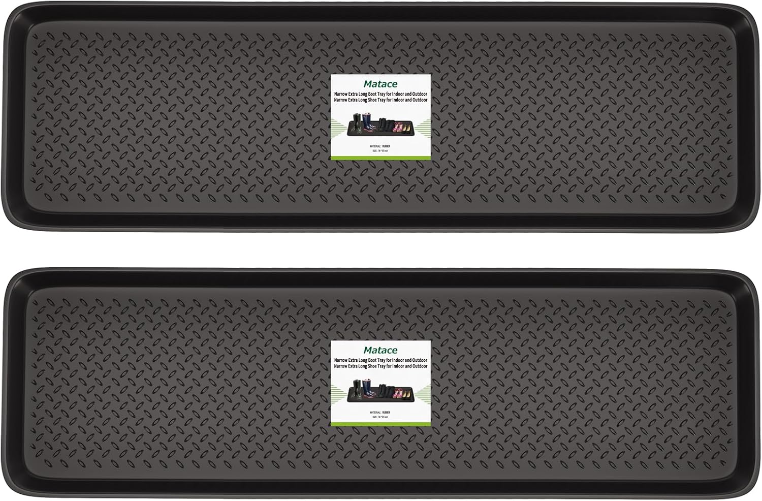 Matace Extra Large Rubber Shoe Tray for Entryway and Outdoors