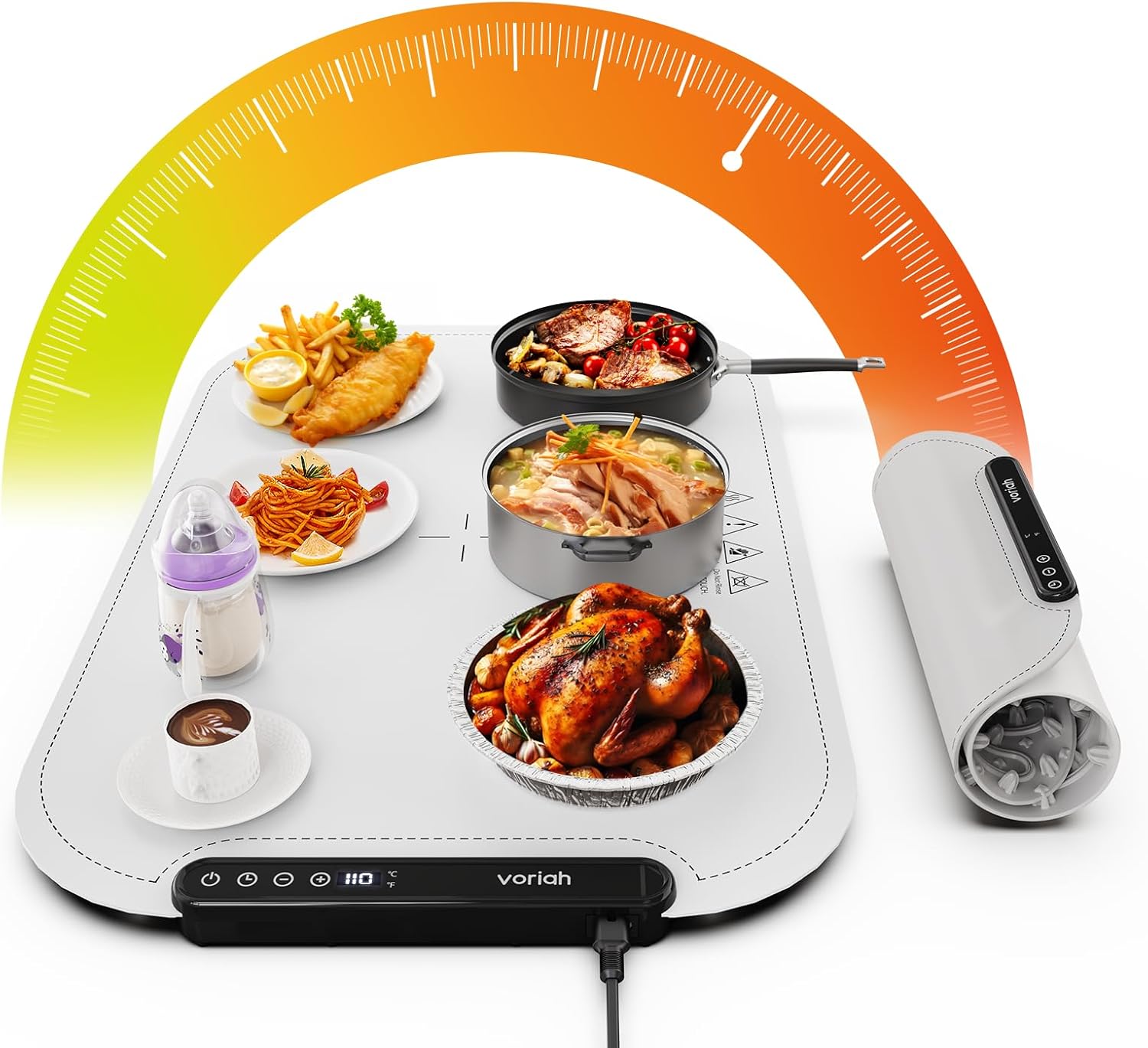 Voriah Electric Warming Tray with Timer & Temperature Settings