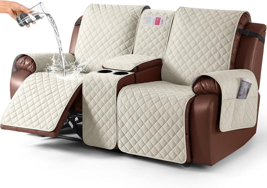 KinCam 100% Waterproof Loveseat Recliner Cover for Pets
