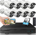 HD 5.0MP POE Security Camera System - 8CH 8 Cameras with 4TB Storage