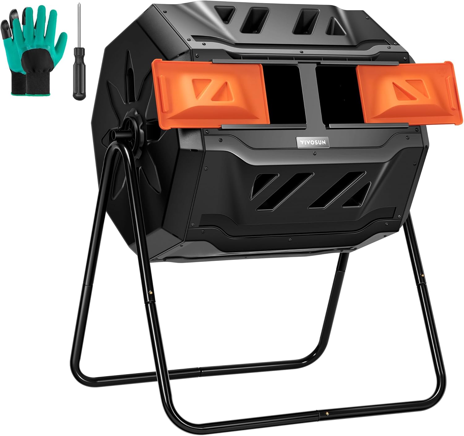 VIVOSUN Outdoor Tumbling Composter for Efficient Composting