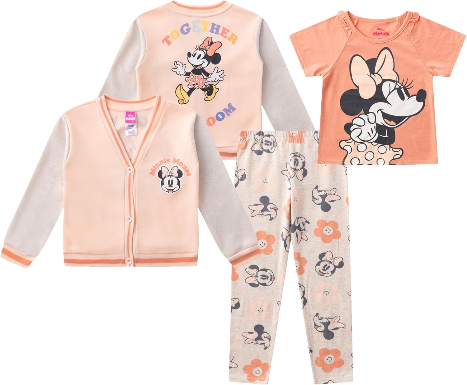 Minnie Mouse 3-Piece Set: Varsity Cardi, Tee for Kids