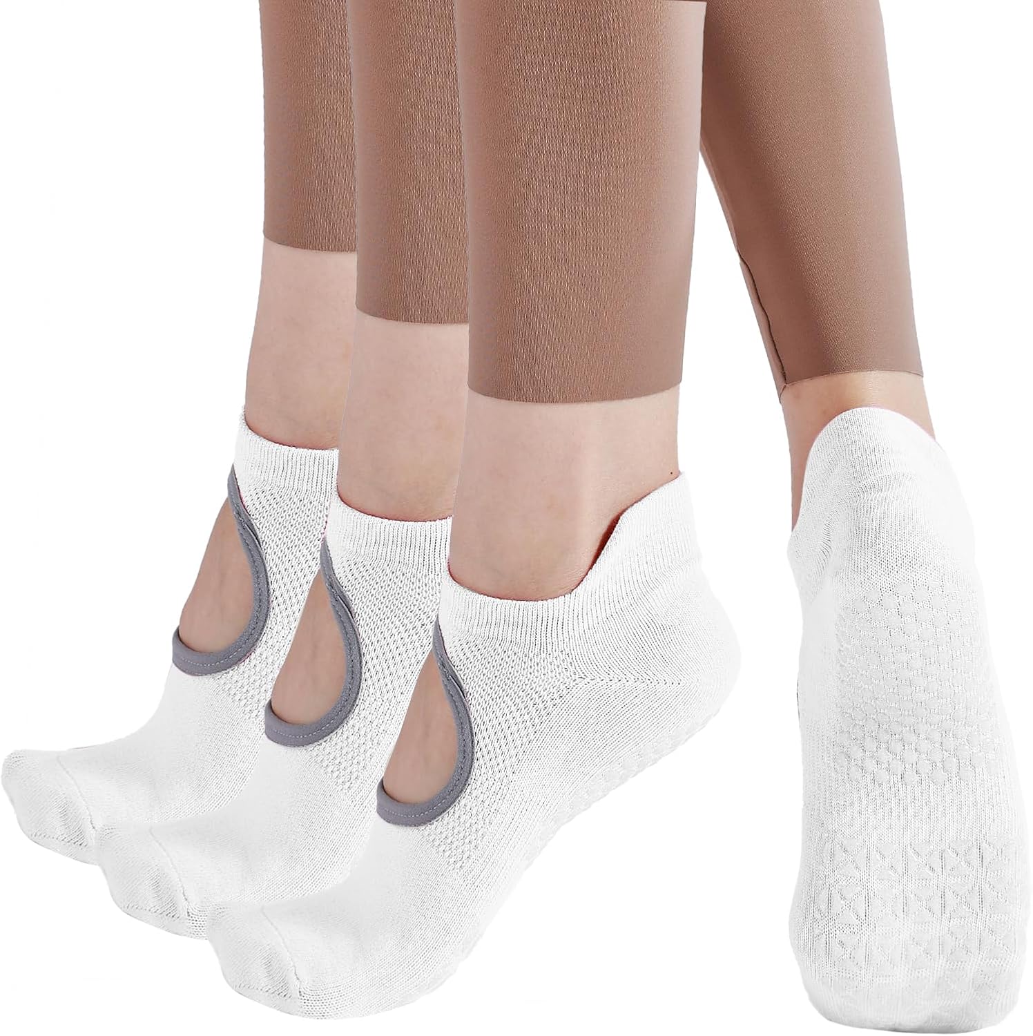 3 Pairs YAGAXI Non Slip Yoga Socks - Gripped for Any Activity