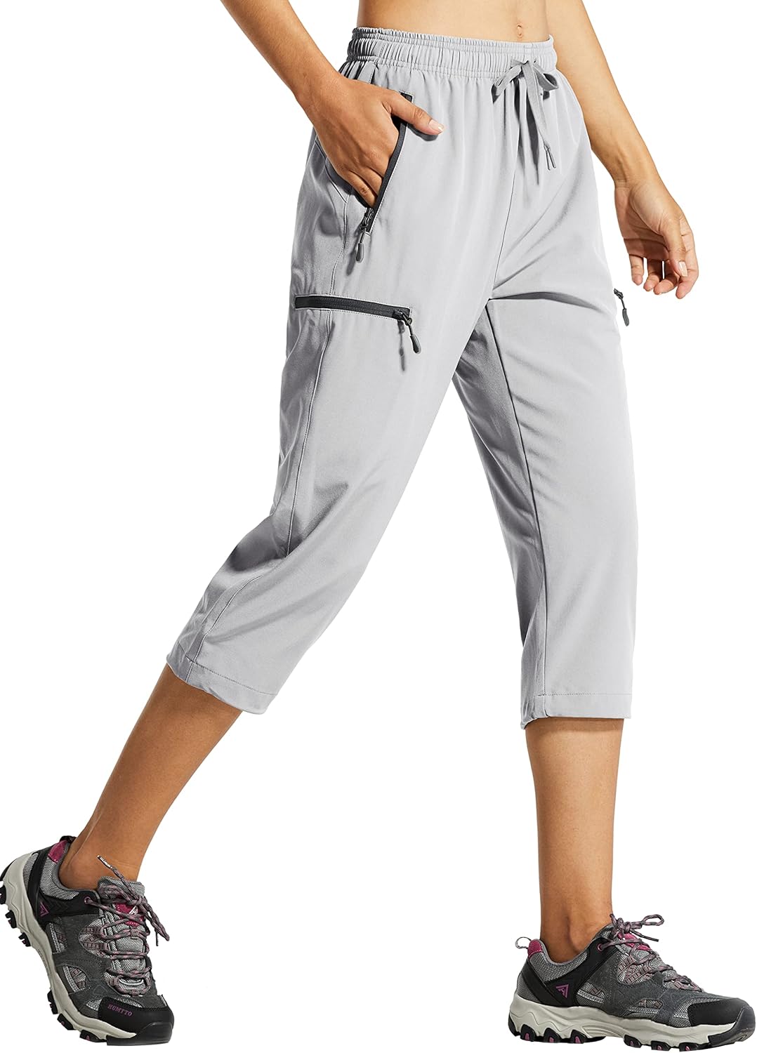Libin Women's Capri Pants Lightweight Quick Dry Cargo Hiking Capris