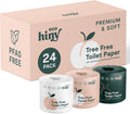 ecoHiny Premium Soft Bamboo Toilet Paper - 24 Mega Rolls PFAS Free