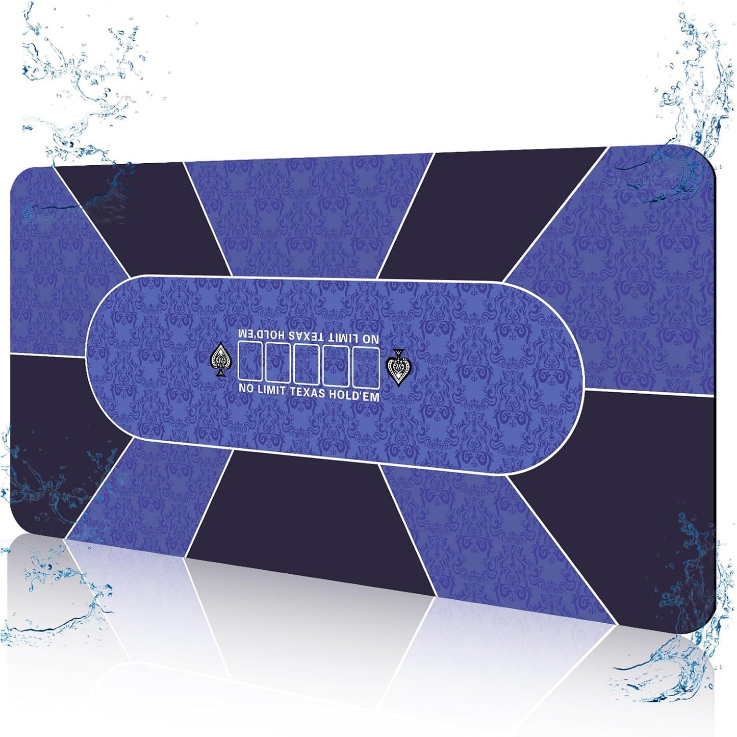 Waterproof 70ft' x 35ft' Poker Mat for 8 Players with Carrying Bag
