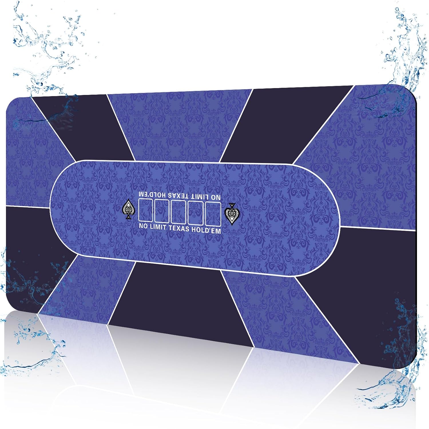 Waterproof 70ft' x 35ft' Poker Mat for 8 Players with Carrying Bag