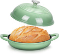 6 Qt Pistachio Green Cast Iron Bread Dutch Oven - Sourdough Helper