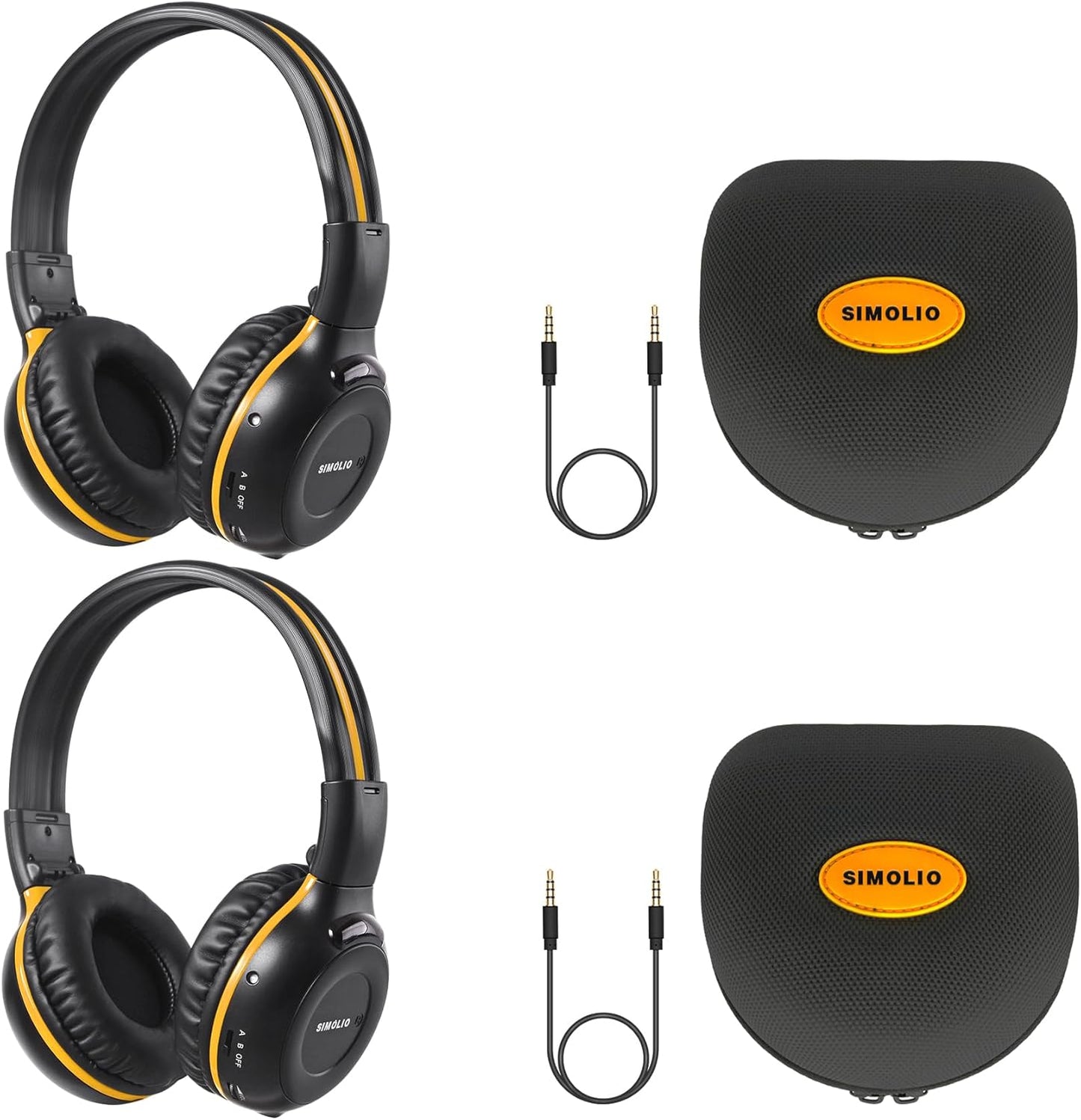 SIMOLIO IR Headphones for Car DVD - Perfect for Family Trips