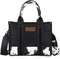 Wrangler Medium Tote Bag with Cow Print Design for Women
