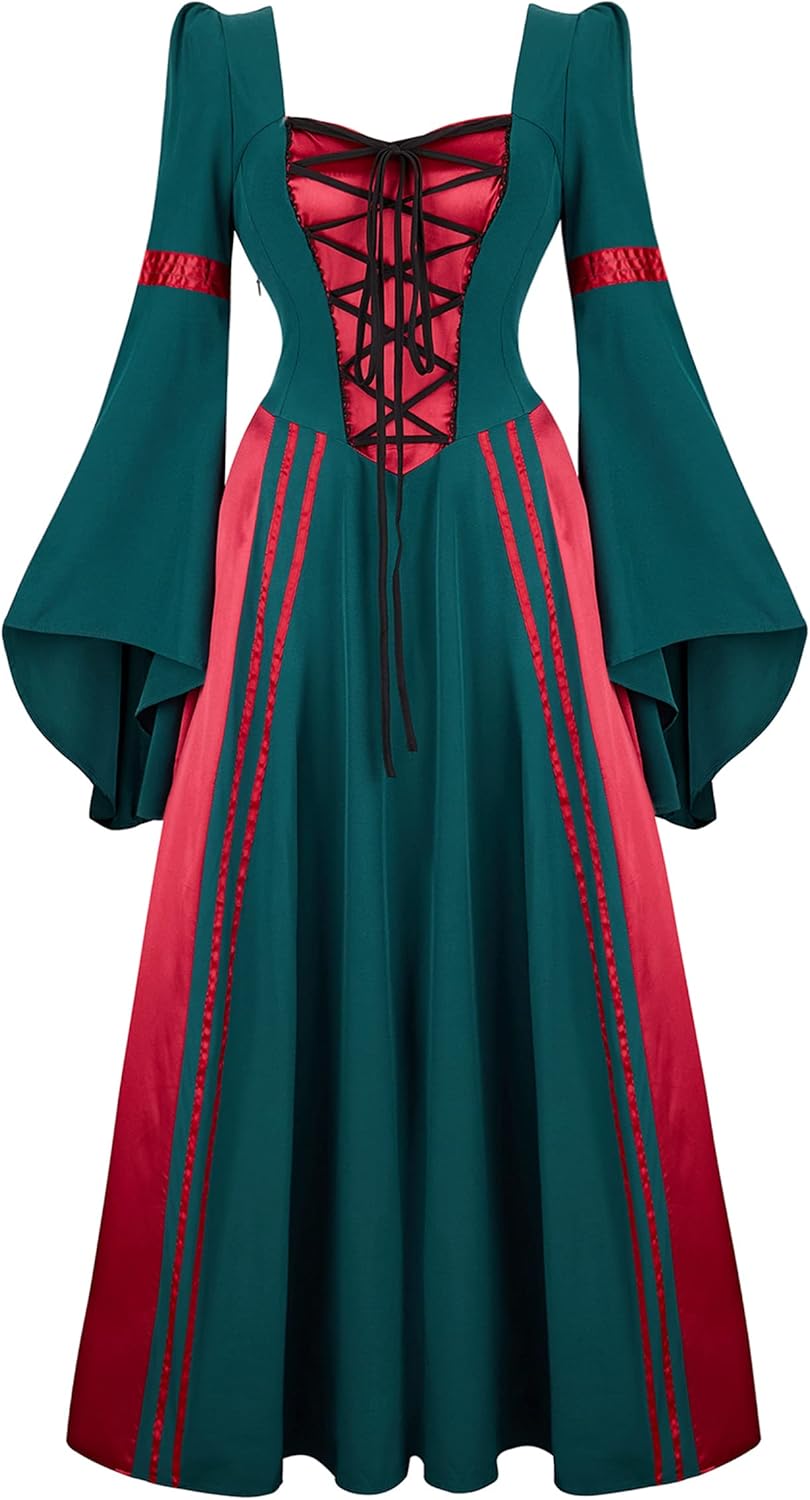 Renaissance Long Dress for Women - Medieval Costume Gown