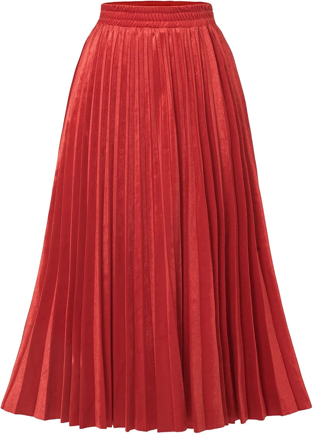 DRESSTELLS Pleated Midi Skirts for Women - Elegant Holiday Style
