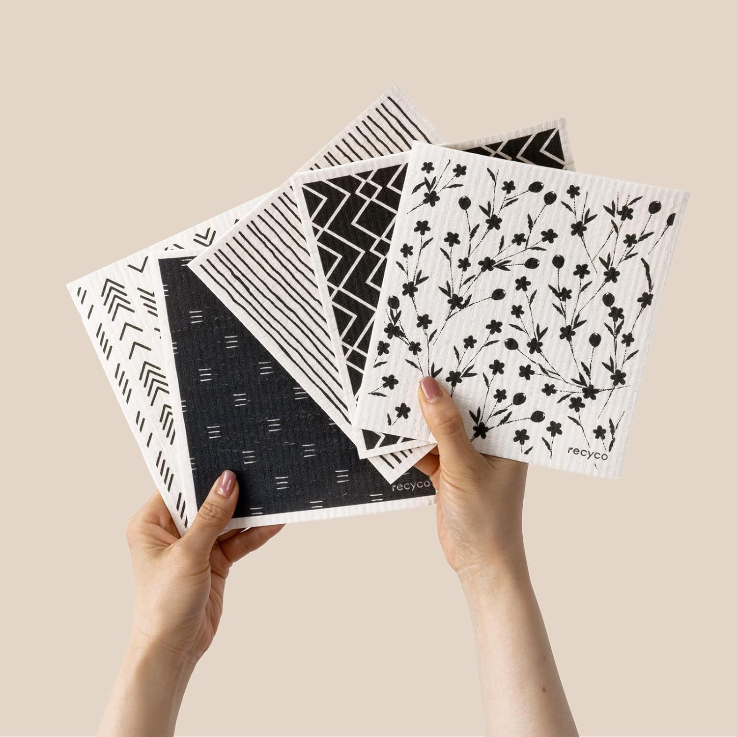 Absorbent Geometric Kitchen Cloths | 5 Pack